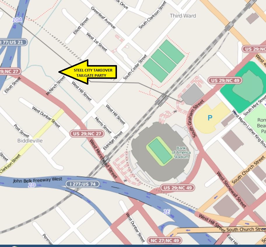 Steel City Takeover Tailgate Party Map